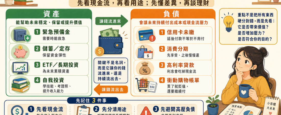資產與負債差在哪?用生活例子看懂