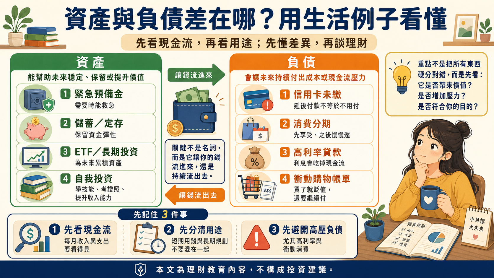 資產與負債差在哪?用生活例子看懂